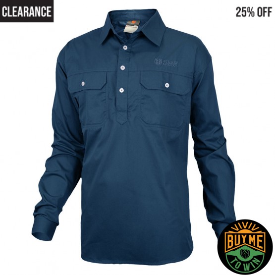 Men's Done & Dusted Shirt - Ketchup, Blue and Rust